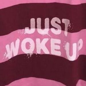 PINK Victoria's Secret Striped Robe - Pink and Burgundy